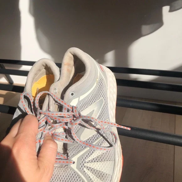 New Balance Women's Gray and Orange Running Sneakers - Picture 8 of 10